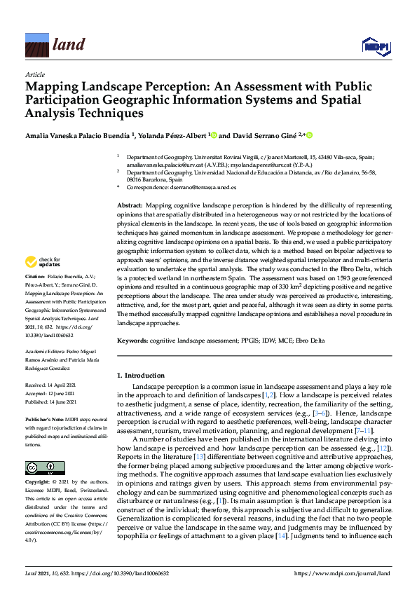 (PDF) Mapping Landscape Perception: An Assessment with Public ...