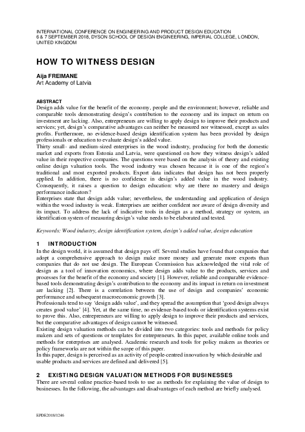 (PDF) How to Witness Design
