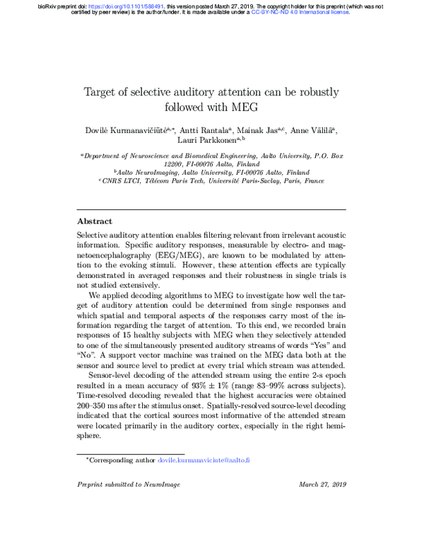 (PDF) Target of selective auditory attention can be robustly followed ...