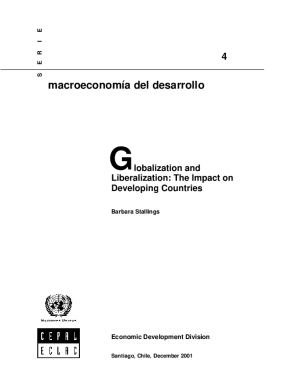 (PDF) Globalization and liberalization: the impact on developing countries