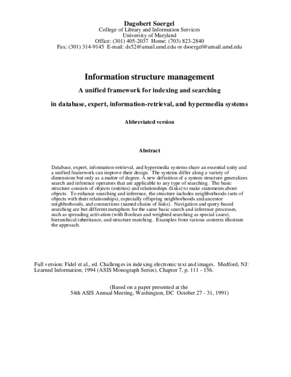 (PDF) A unified framework for indexing and searching in database ...