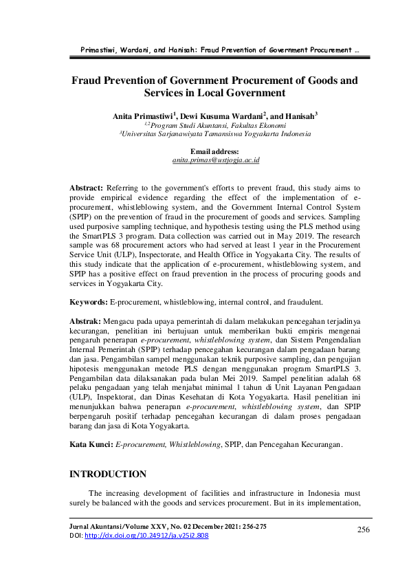 (PDF) Fraud Prevention of Government Procurement of Goods and Services ...