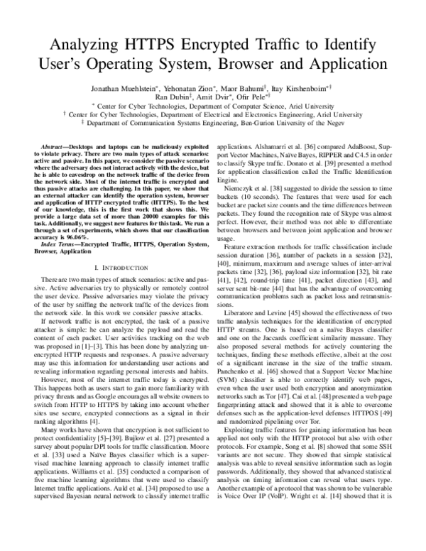 (PDF) Analyzing HTTPS encrypted traffic to identify user's operating ...