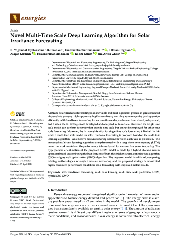 (PDF) Novel Multi-Time Scale Deep Learning Algorithm for Solar ...