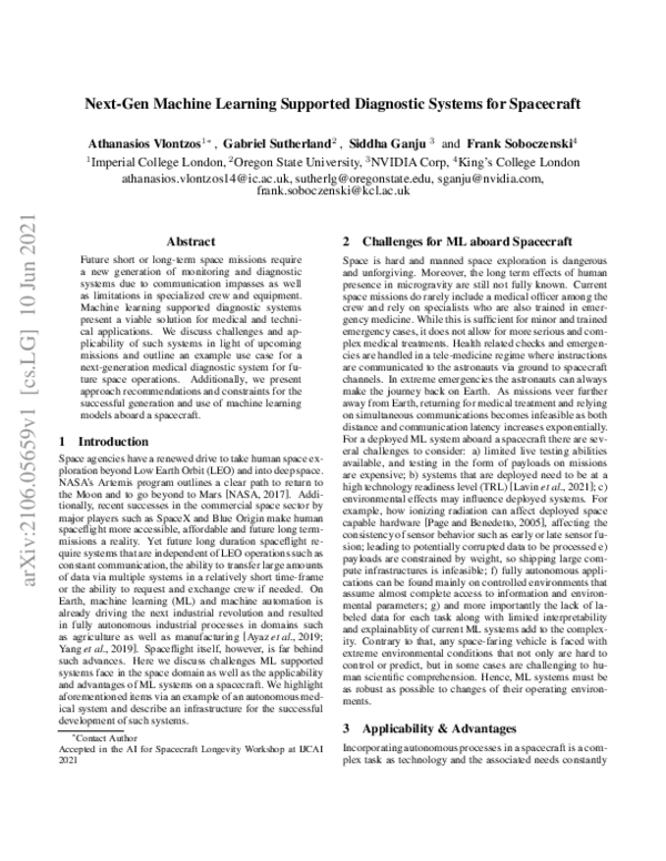 (PDF) Next-Gen Machine Learning Supported Diagnostic Systems for Spacecraft