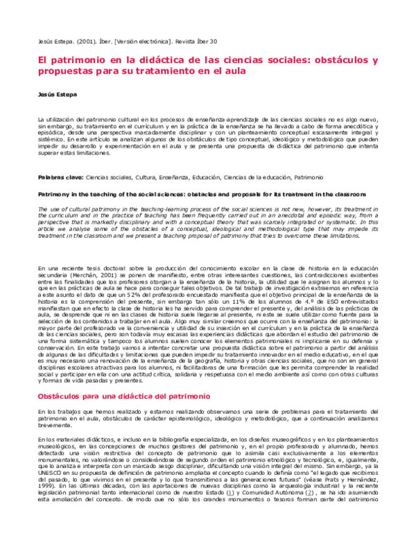 (PDF) El patrimonio en la didáctica de las ciencias sociales ...