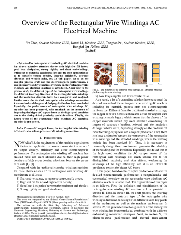 (PDF) Overview of the Rectangular Wire Windings AC Electrical Machine