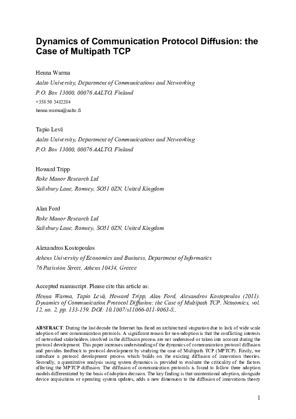 (PDF) Accepted manuscript. Please cite this article as