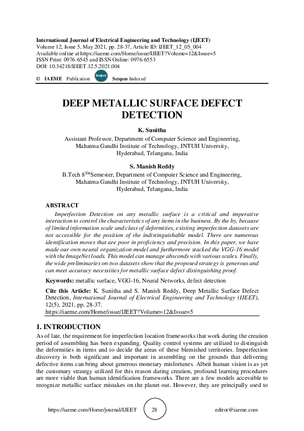 (PDF) Deep Metallic Surface Defect Detection