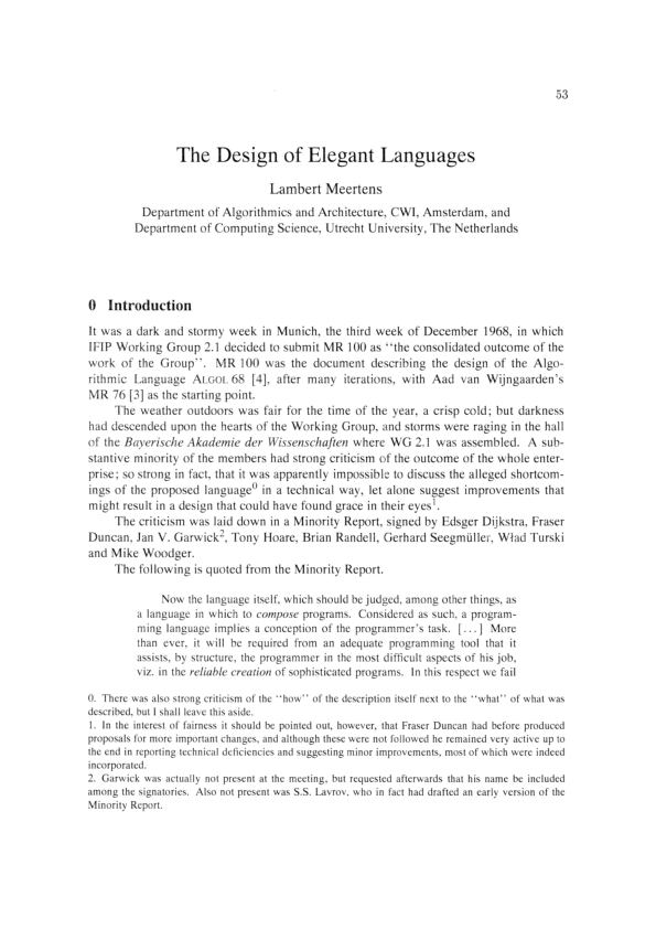 (PDF) The Design of Elegant Languages