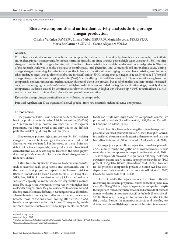 (PDF) Bioactive compounds and antioxidant activity analysis during ...