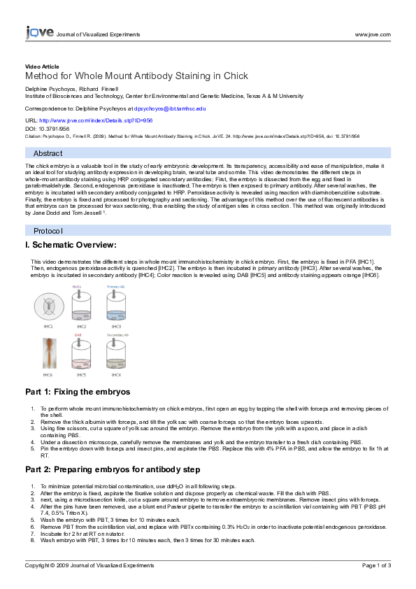 (PDF) Journal of Visualized Experiments www.jove.com Video Article ...