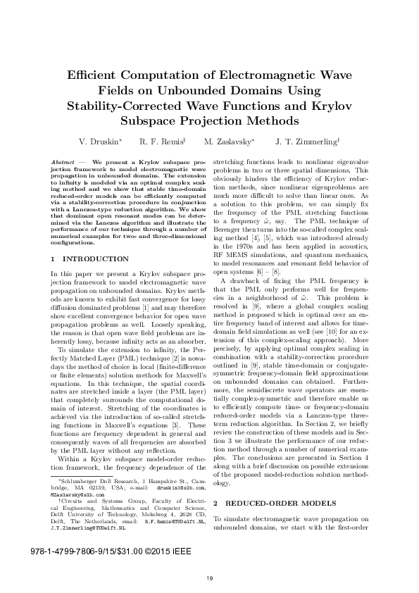 (PDF) Efficient computation of electromagnetic wave fields on unbounded ...