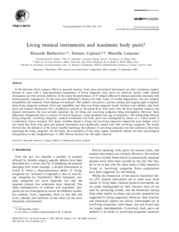 (PDF) Living musical instruments and inanimate body parts?