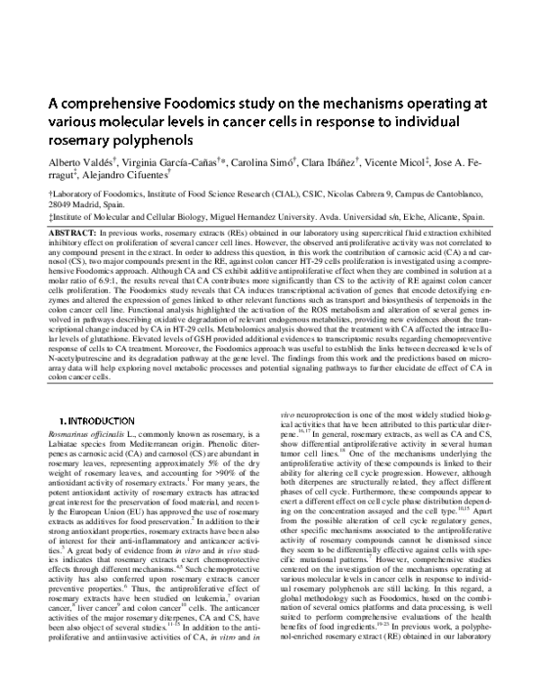 (PDF) Comprehensive Foodomics Study on the Mechanisms Operating at ...