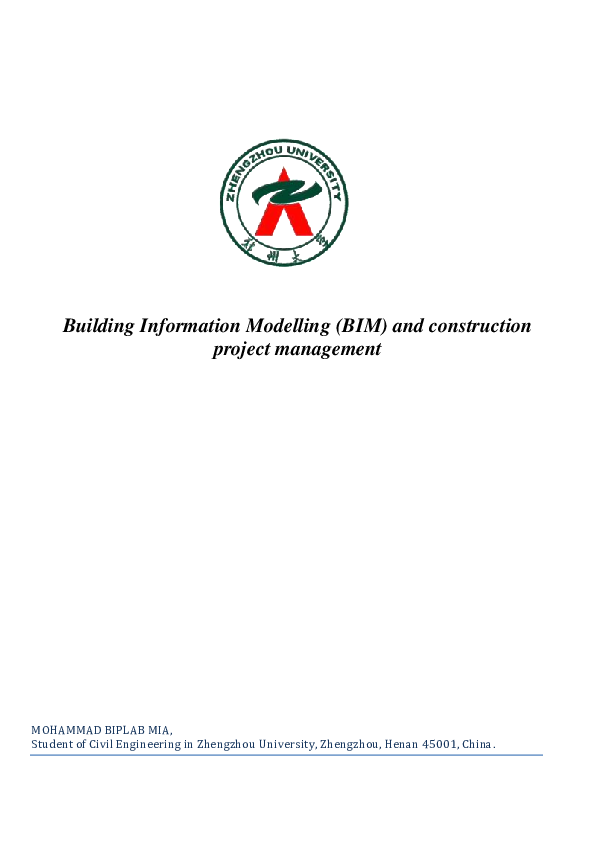 Pdf Building Information Modelling Bim And Construction Project Pdf Building Information Modelling Bim And Construction Project