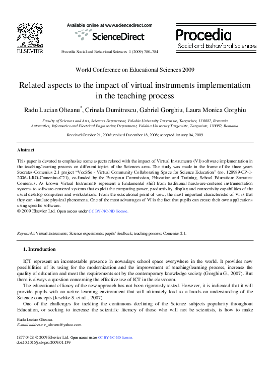 (PDF) Related aspects to the impact of virtual instruments ...