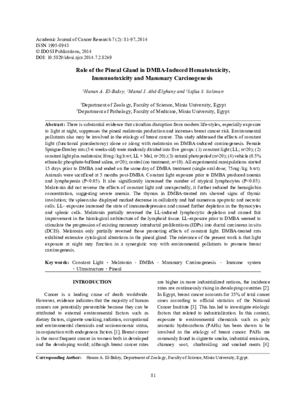 (PDF) Effects of DMBA Preparation on DMBA-Induced Rat Mammary ...