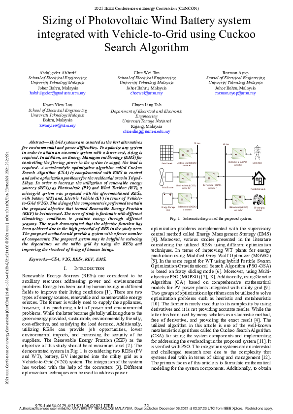 (PDF) Sizing of Photovoltaic Wind Battery system integrated with ...