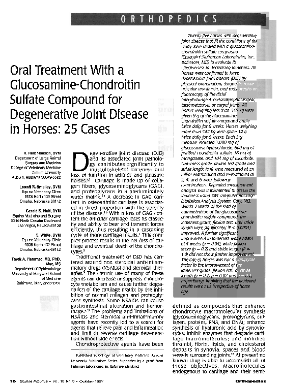(PDF) Oral treatment with a glucosaminechondroitin sulfate compound