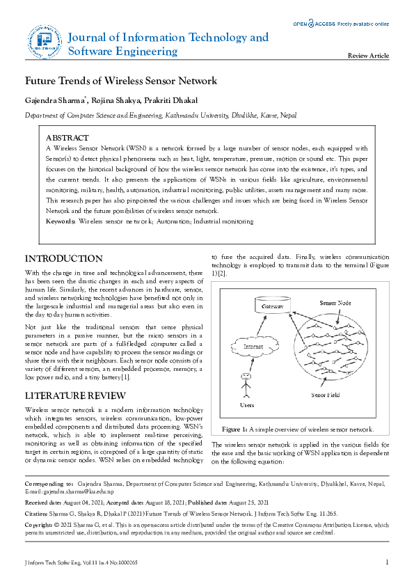 (PDF) Future Trends of Wireless Sensor Network