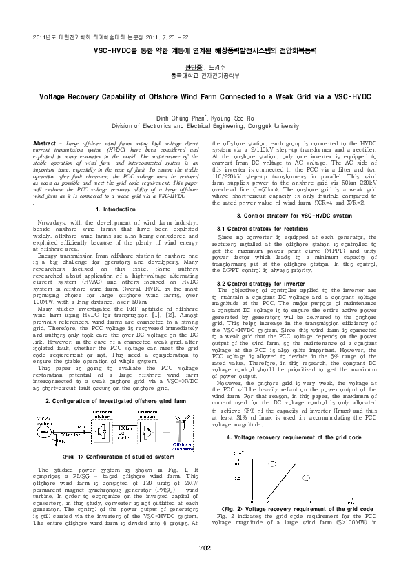 (PDF) Voltage Recovery Capability of Offshore Wind Farm Connected to a ...