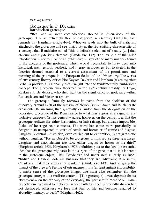 (PDF) Grotesque in C. Dickens