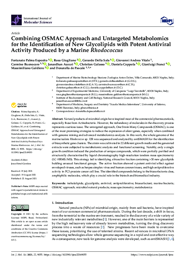 (PDF) Combining OSMAC Approach and Untargeted Metabolomics for the ...