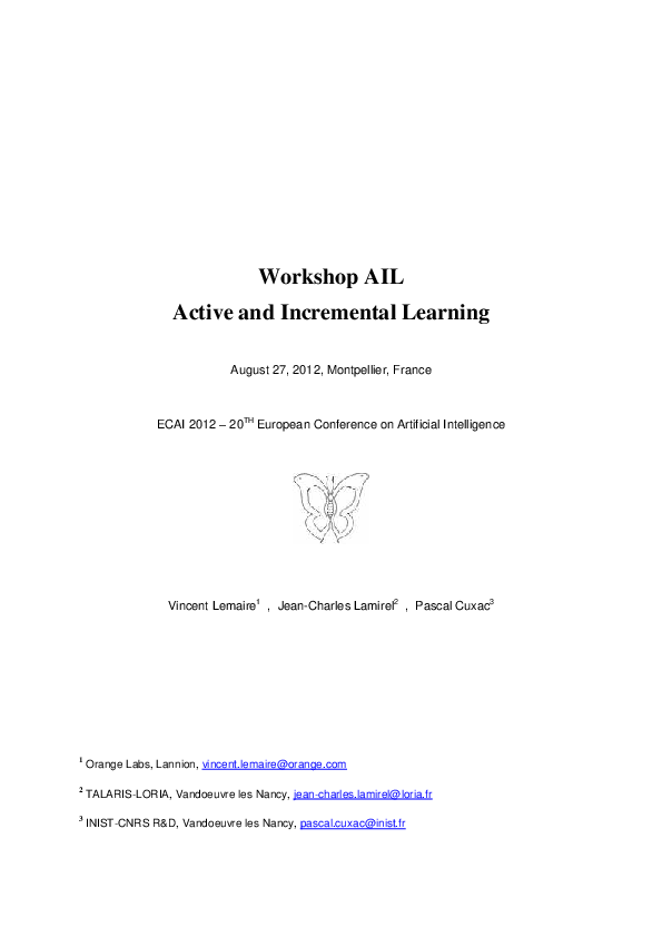 (PDF) Active and Incremental Learning