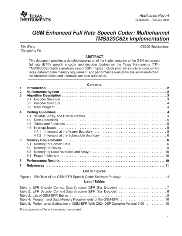 (PDF) Description of GSM enhanced full rate speech codec