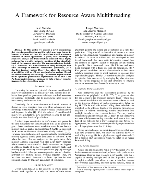 (PDF) A Framework for Resource Aware Multithreading