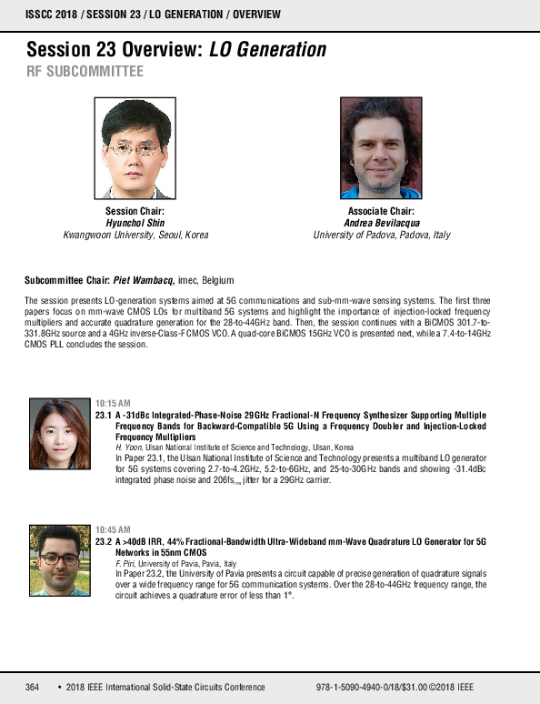 (PDF) Session 23 overview: LO generation: RF subcommittee