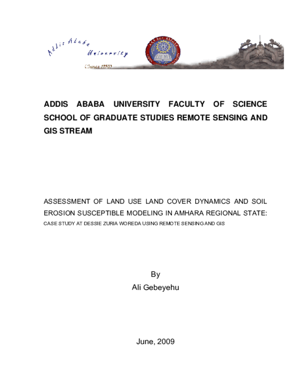 (PDF) Assessment of Land Use Land Cover Dynamics and Soil Erosion ...