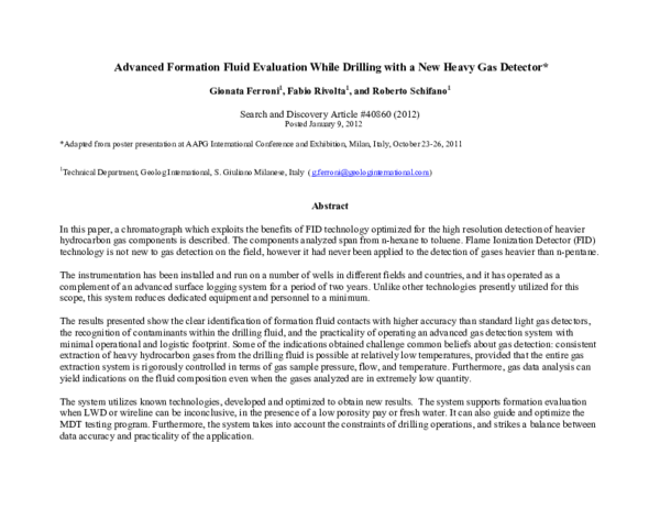 (PDF) Advanced Formation Fluid Evaluation While Drilling with a New ...