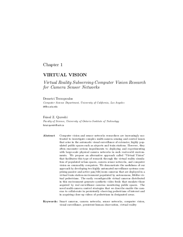 (PDF) Chapter 1 VIRTUAL VISION Virtual Reality Subserving Computer ...