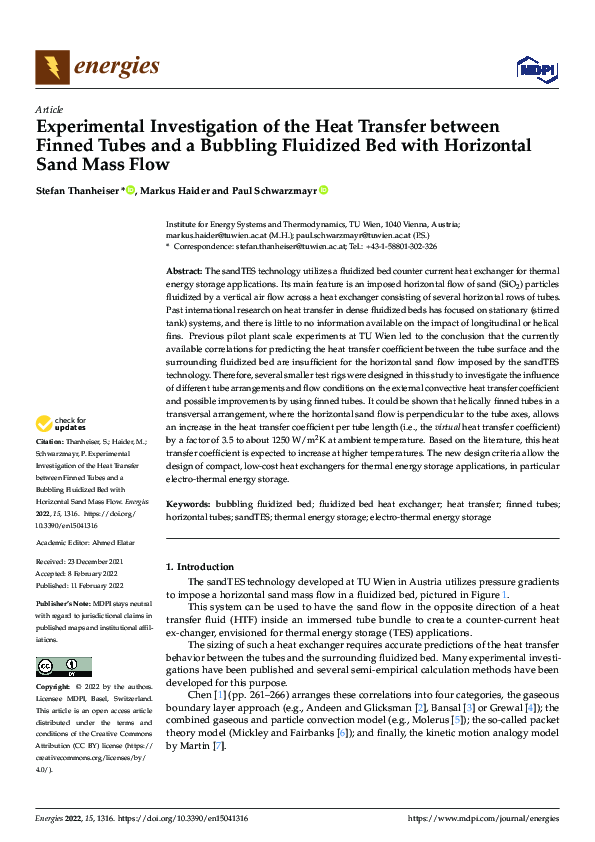 (PDF) Experimental Investigation of the Heat Transfer between Finned ...