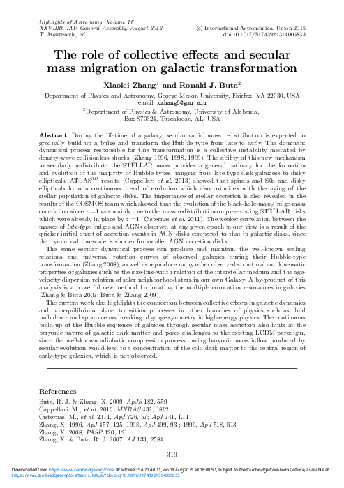 (PDF) The role of collective effects and secular mass migration on ...