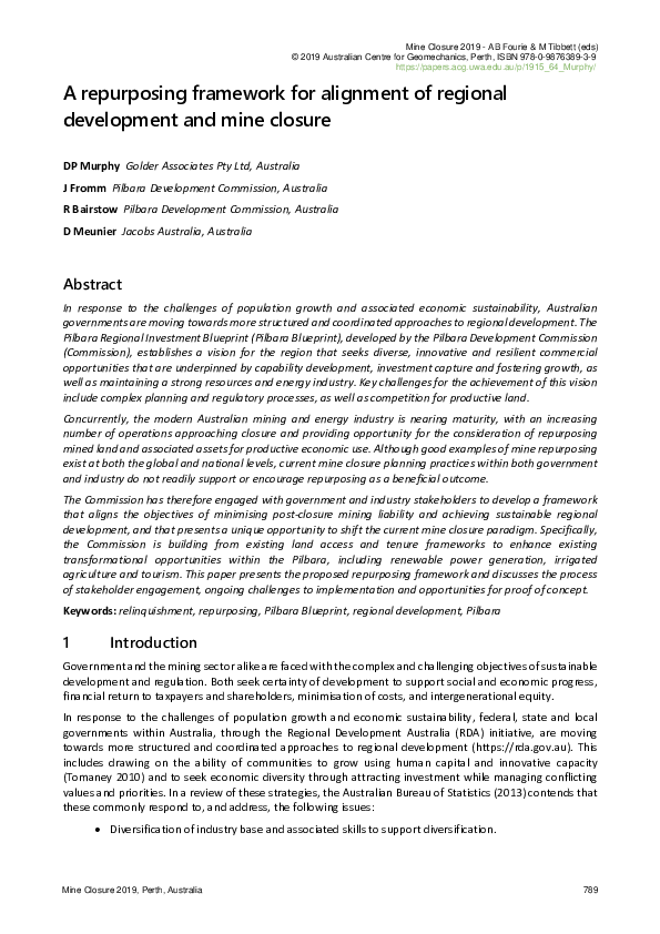 (PDF) A repurposing framework for alignment of regional development and ...