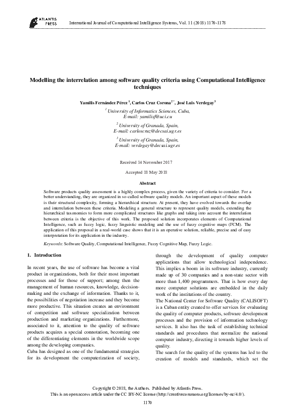 (PDF) Modelling the interrelation among software quality criteria using ...