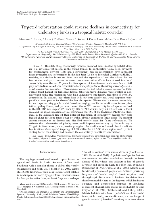 (PDF) Targeted reforestation could reverse declines in connectivity for ...