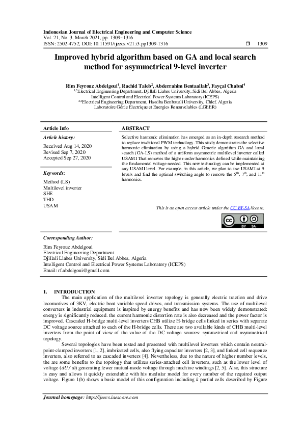 (PDF) Improved hybrid algorithm based on GA and local search method for ...