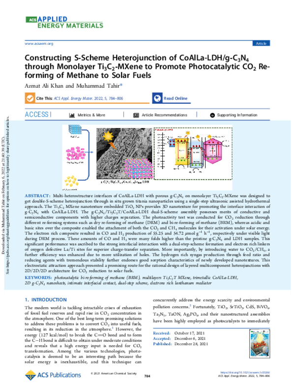 (PDF) Constructing S-Scheme Heterojunction of CoAlLa-LDH/g-C 3 N 4 ...