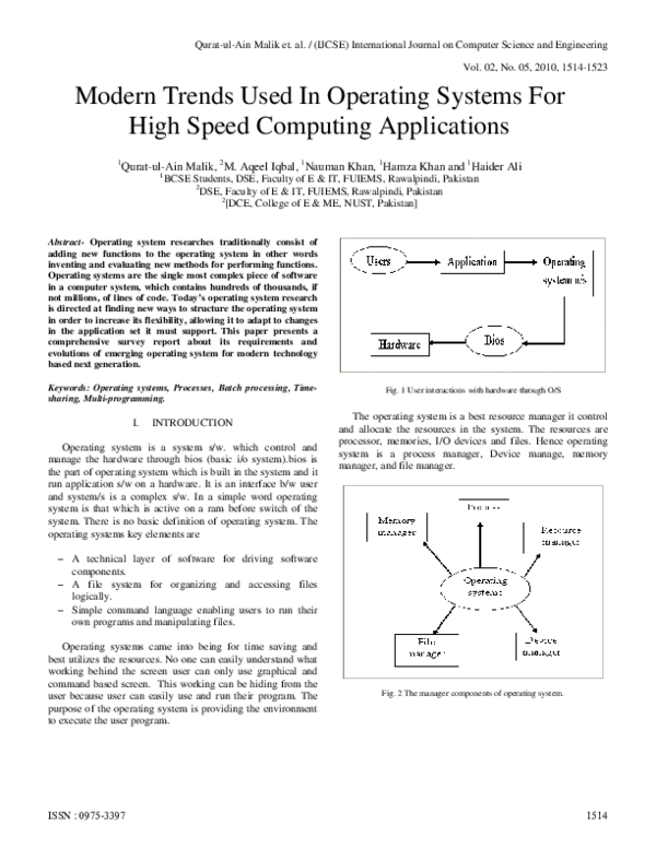 (PDF) Modern Trends Used In Operating Systems For High Speed Computing ...