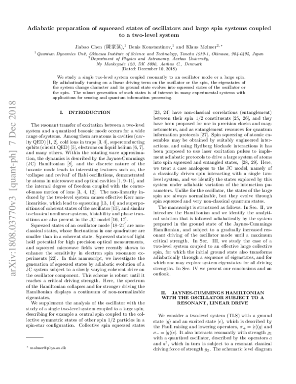 (PDF) Adiabatic preparation of squeezed states of oscillators and large ...