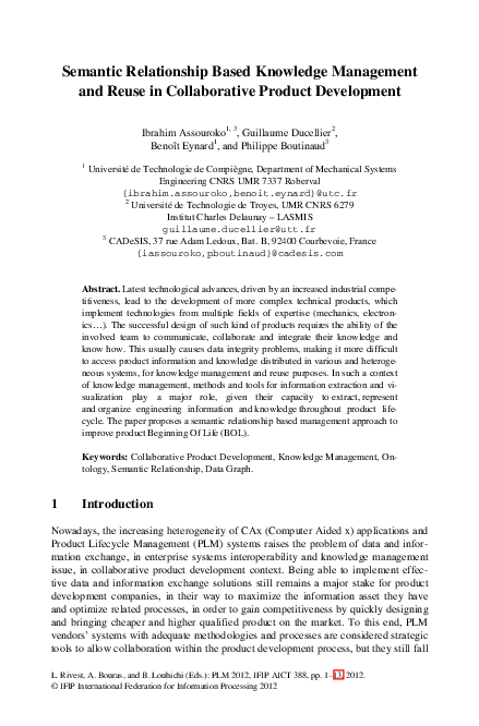 (PDF) Semantic Relationship Based Knowledge Management and Reuse in ...