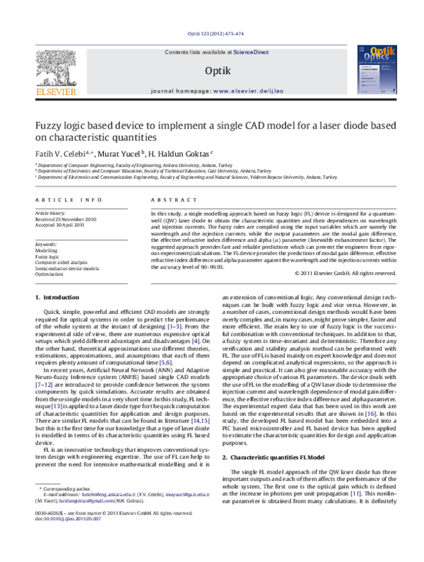 (PDF) Fuzzy logic based device to implement a single CAD model for a ...