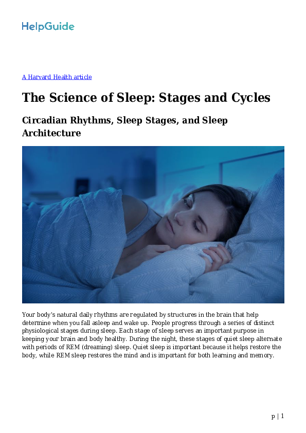 (PDF) Science of sleep | Yoshihiro Urade - Academia.edu