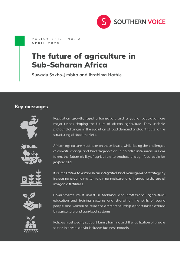 (PDF) The future of agriculture in Sub-Saharan Africa