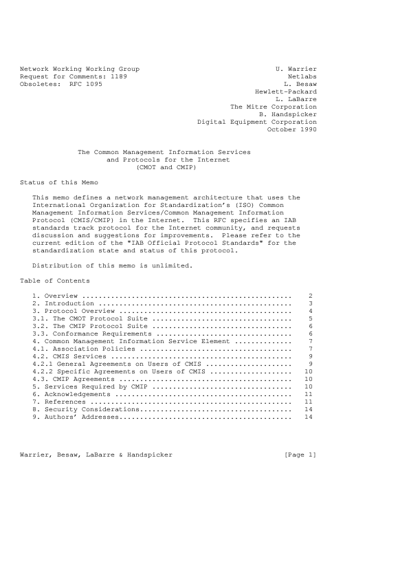 (PDF) Common Management Information Services and Protocols for the ...