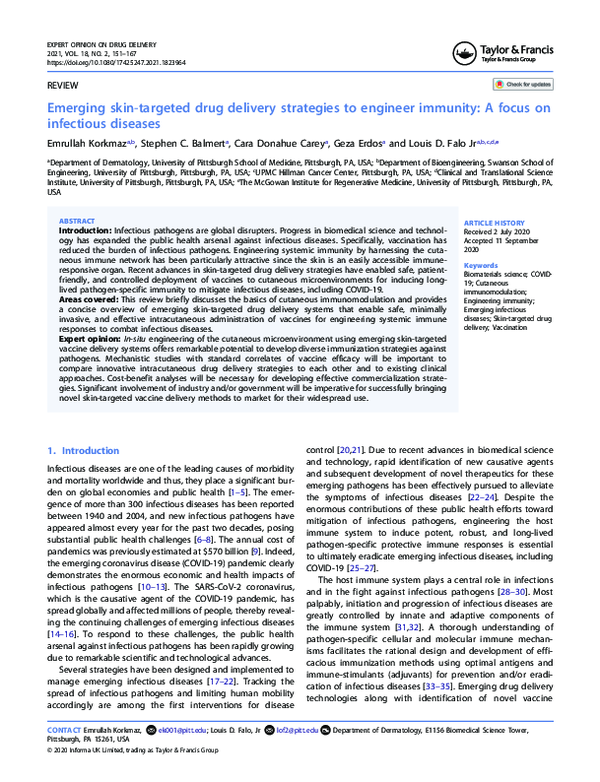 (PDF) Emerging skin-targeted drug delivery strategies to engineer ...